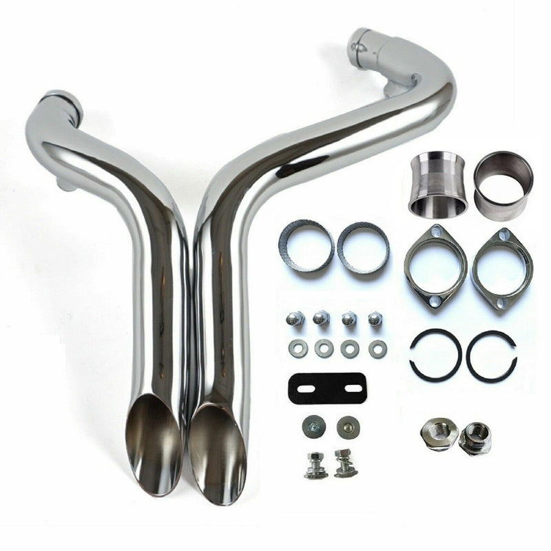 1984-UP 2" LAF Drag Pipes Wrapped Exhaust For Harley Softail Sportster 883
