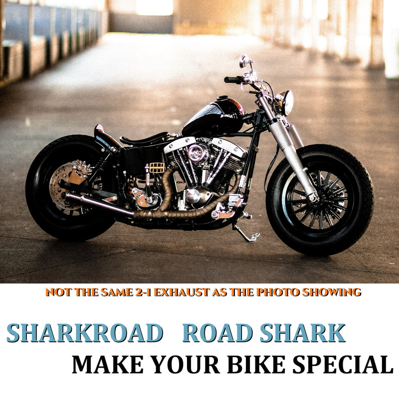 Sharkroad Loud 2-1 Exhaust for Harley Softail Exhaust 1985-2017 Models Upgrading