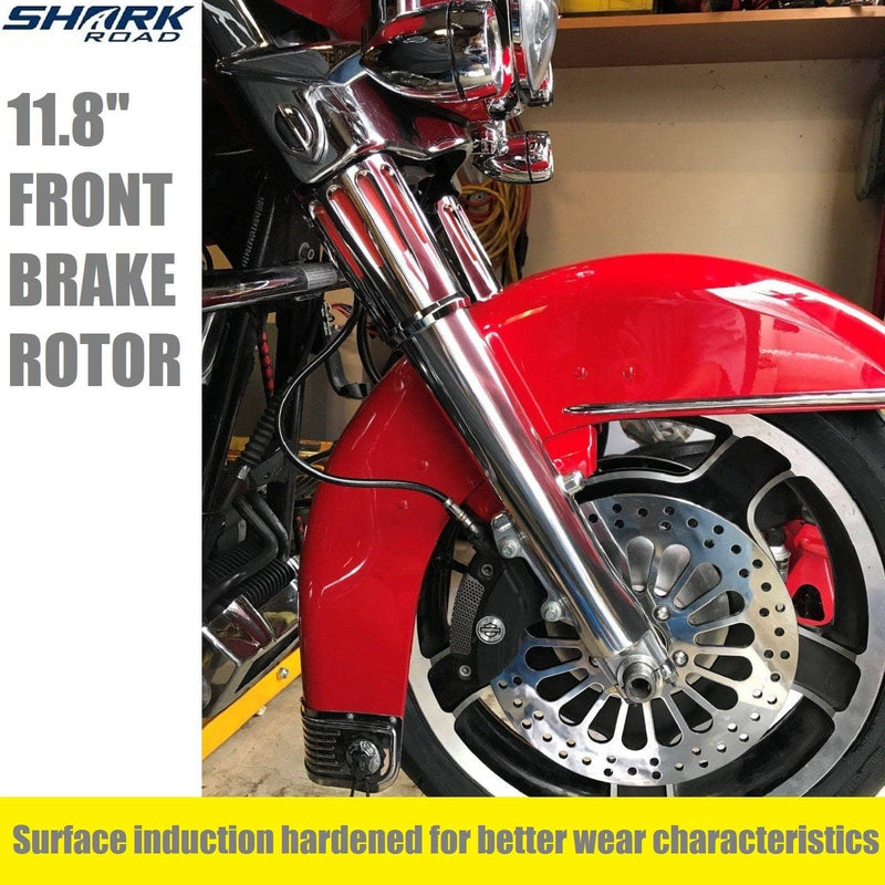 11.8'' Front Brake rotors 1 Piece For Harley Touring Rotor Updating, Looks Great Performance Awesome 11.8'' Rotors for Harley Davidson 2008-2013 Touring Front Wheel, Nicer Than Stock HDRT-1101 - SHARKROAD