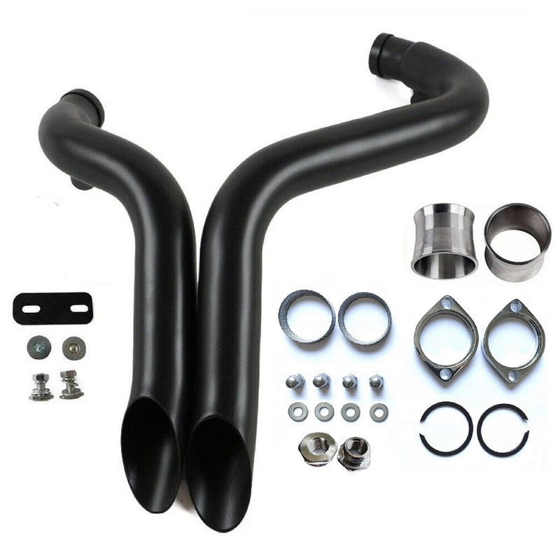 1984-UP 2" LAF Drag Pipes Wrapped Exhaust For Harley Softail Sportster 883