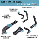 SHARKROAD Black 2 into 1 Exhaust for Harley Softail Exhaust 1985-2017 Models Power Improving