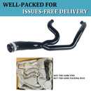 SHARKROAD Black 2 into 1 Exhaust for Harley Softail Exhaust 1985-2017 Models Power Improving