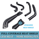 SHARKROAD Black 2 into 1 Exhaust for Harley Softail Exhaust 1985-2017 Models Power Improving