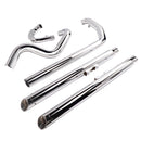 SHARKROAD 2.5" Classic TRUE-DUALS Full Exhaust System For Harley Softail 2000-2017 Models