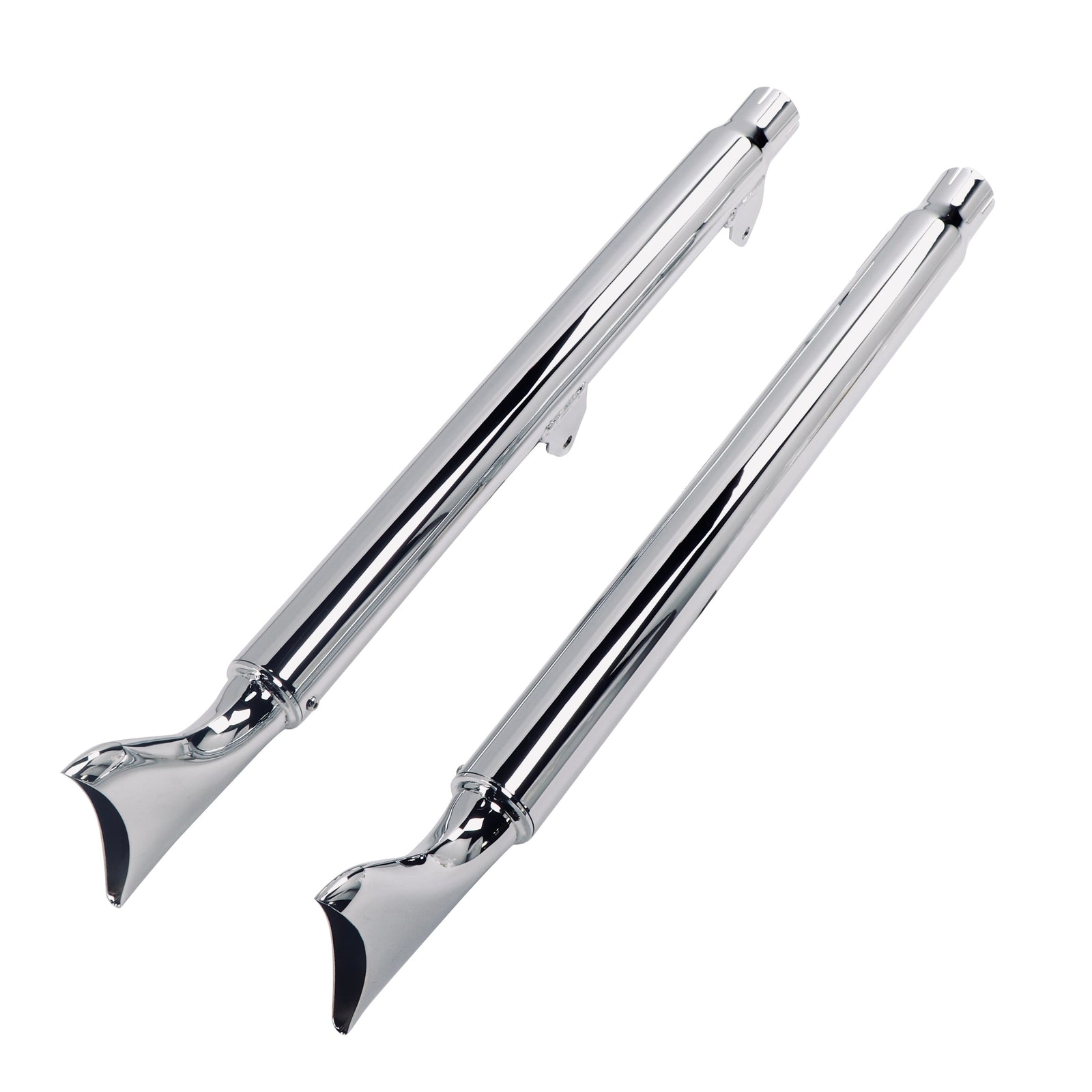 SHARKROAD True Dual Headers with Fishtail Mufflers for Harley Softail