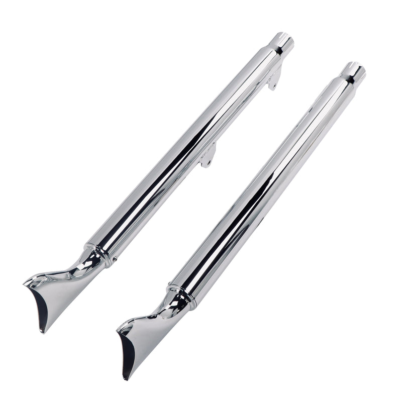 SHARKROAD True Dual Headers with Fishtail Mufflers for Harley Softail Exhaust Heritage and Deluxe 2018-Later Models