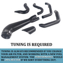 SHARKROAD Black 2 into 1 Exhaust for Harley Softail Exhaust 1985-2017 Models Power Improving