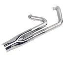 SHARKROAD Torched Chrome 2 Into 1 Exhaust for Harley Touring 95-16 Deep Rumble
