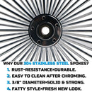 18"×4.25" Wide Rear Wheel Fat Spokes for Harley Touring 2008 & Dyna/Softail/ Sportster (2008-Up)