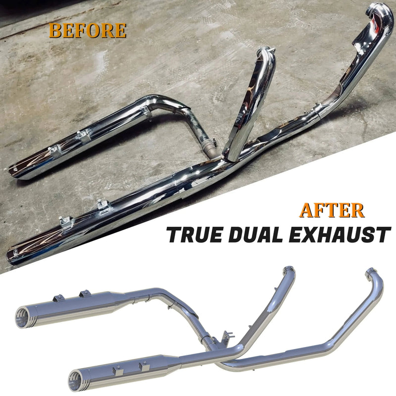 4.0'' True Dual for 2009-2024 Kawasaki Vulcan Vaquero, Voyager, Nomad Exhaust