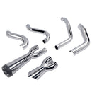 Sharkroad Chrome 2-Into-1 Exhaust for 1995-2016 Harley Touring-Sound Great