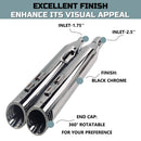 Sharkroad 4.5 inch Slip-On Mufflers for 1995-UP Harley Touring - Torched Chrome