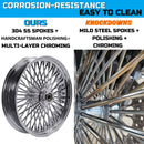 18"×4.25" Wide Rear Wheel Fat Spokes for Harley Touring 2008 & Dyna/Softail/ Sportster (2008-Up)