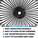 16*3.5" Rear Wheel Chrome Fat Spokes Rim for 08-up Harley Dyna/Softail/ Sportster, for Touring Only 2008 ABS Models