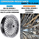 18"×3.5" Chrome Rear Wheel Fat Spokes for Harley Dyna/Softail/Sportster (2008-Up) & Touring Only 2008 Models