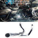 SHARKROAD 2 Into 1 Exhaust Pipes for Harley Touring 1995-2016 Full Exhaust System