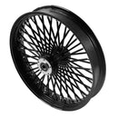 Stainless Steel Fat Spokes 21 Inch Front Black Wheel Dual Disc for 00-upTouring Harley Davidson Wheels Rims