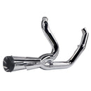 Sharkroad Chrome 2-Into-1 Exhaust System for 17-UP Harley Touring, Deep Rumble