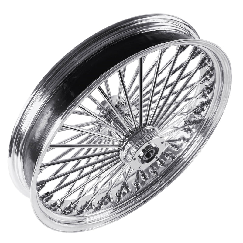 SHARKROAD 21X3.5'' 52 Stainless Steel Spokes Front Dual Wheels NON-ABS Bearing for 2008-later Touring 21 Inch Harley Wheels and Rims Updating