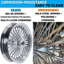 16*3.5" Rear Wheel Chrome Fat Spokes Rim for 08-up Harley Dyna/Softail/ Sportster, for Touring Only 2008 ABS Models