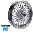 18"×3.5" Chrome Rear Wheel Fat Spokes for Harley Dyna/Softail/Sportster (2008-Up) & Touring Only 2008 Models