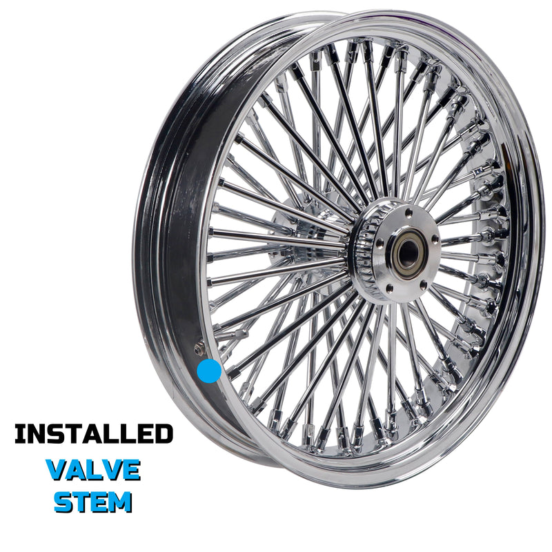 18"×3.5" Chrome Rear Wheel Fat Spokes for Harley Dyna/Softail/Sportster (2008-Up) & Touring Only 2008 Models