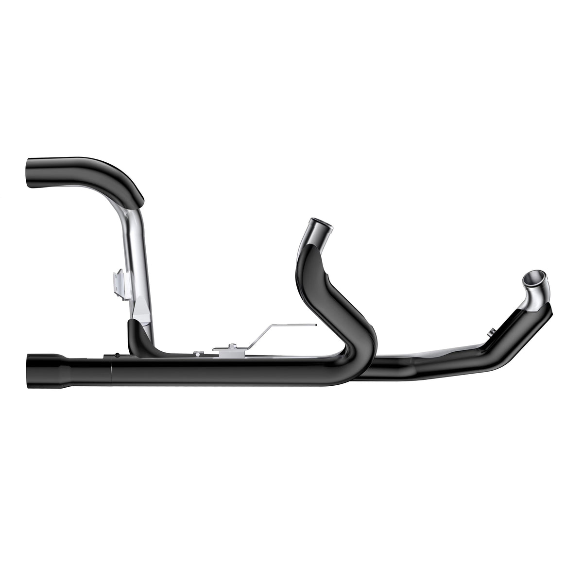 M8 ツーリング エキパイ トゥルーデュアルヘッダー ブラックSharkroad SHARKROAD Black Independent Header True Dual Exhaust for Harley 2017-U