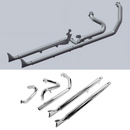 SHARKROAD True Dual Headers with Fishtail Mufflers for Harley Softail Exhaust Heritage and Deluxe 2018-Later Models