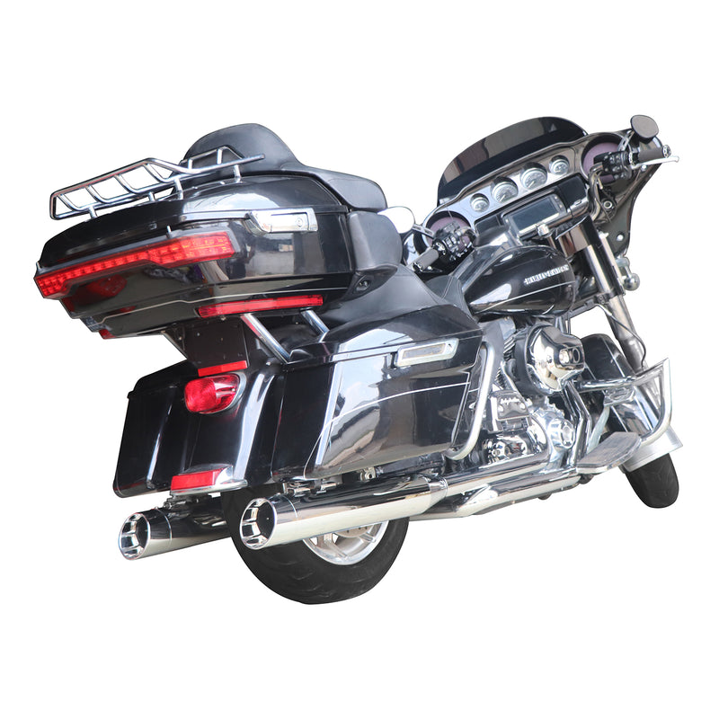 Sharkroad 4.5” Chrome Slip On Mufflers Exhaust for Harley Touring 1995-2016 Pro-Baffle