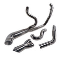 SHARKROAD Torched Chrome 2 Into 1 Exhaust Pipes for Harley Touring 1995-2016 Full Exhaust System