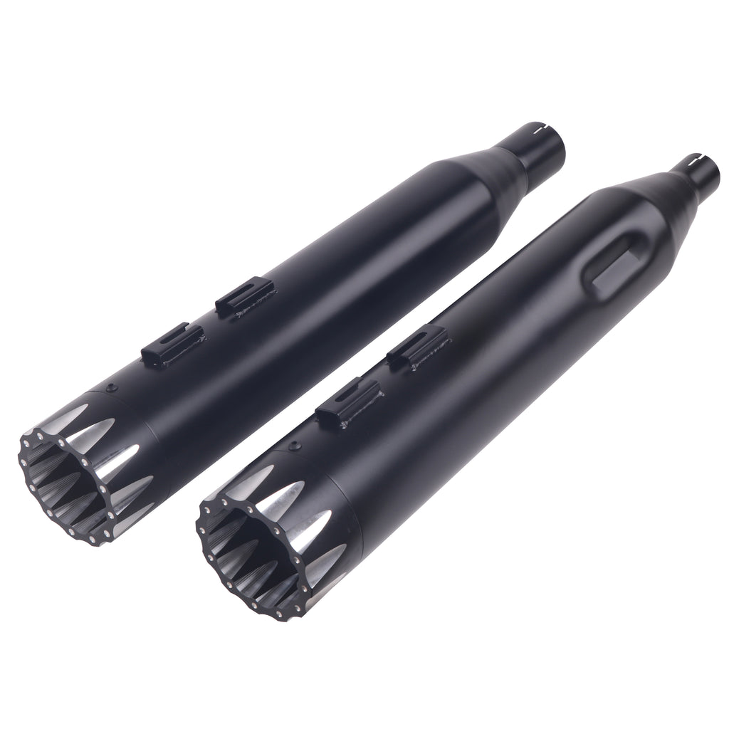 Harley Slip-On Mufflers SharkRoad 4.5 Slip-On Mufflers For Harley Touring Street Glide 2017 & Up – Chrome Harley Mufflers Harley Slip-On Mufflers SharkRoad 4.5 Slip-On Mufflers For Harley Touring Street Glide 2017 & Up – Chrome Harley Mufflers