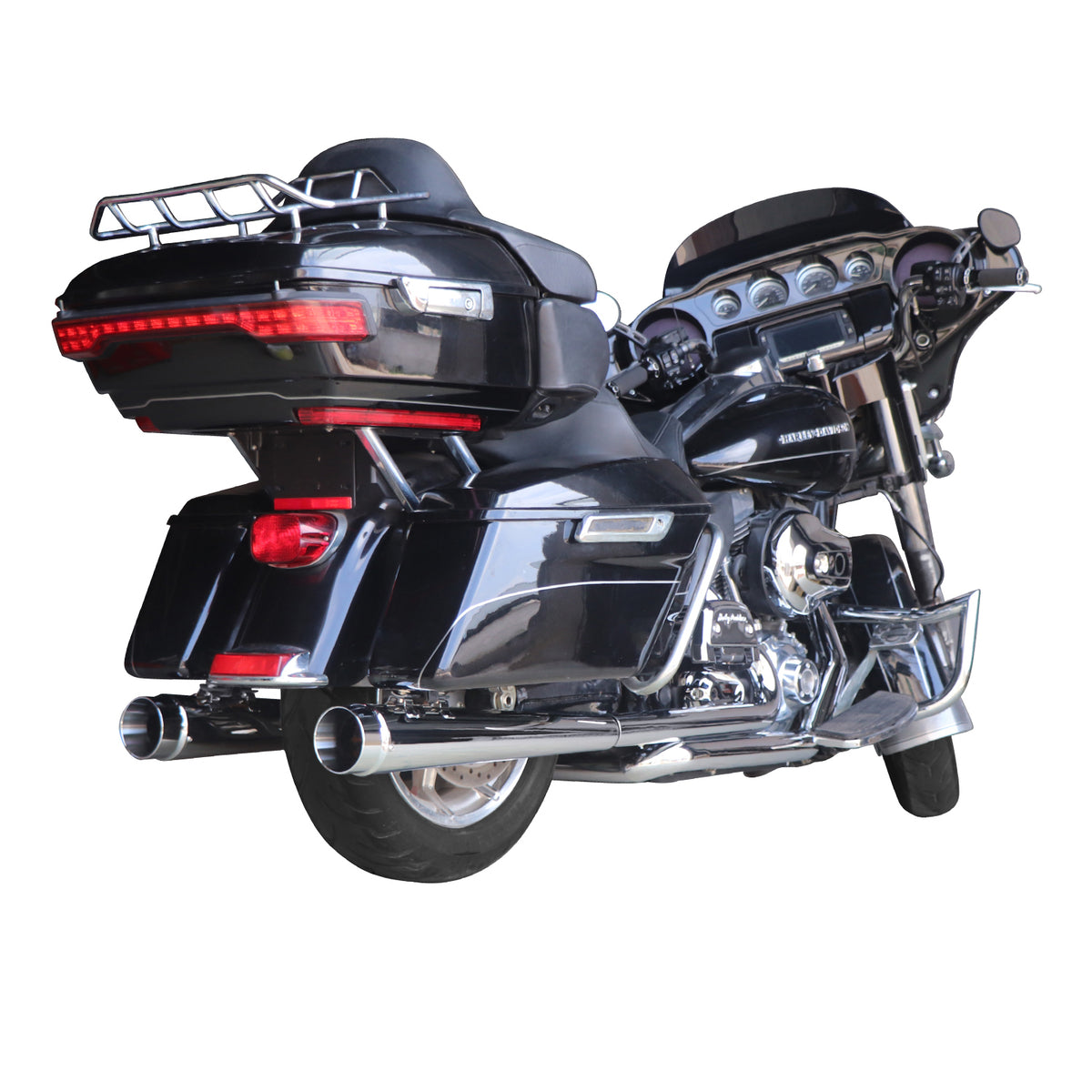 For 1995-2016 Harley Davidson touring 4.4 inch Chrome megaphone slip o