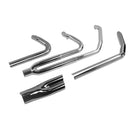 Sharkroad Black Chrome 2 into 1 Exhaust System 4" Muffler for 2017-2024 Harley Touring
