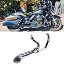 SHARKROAD 2-into-1 Exhaust for Harley Softail Exhaust Pipes, Enhance 2018-up Softail Models