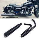 SHARKROAD 2 into 1 Exhaust With 5 inch Slip on Muffler for Harley Davidson Touring 1995-2016