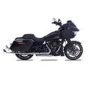 Sharkroad Chrome Fishtail Slip-On Muffler for Harley Touring (1995-2016) - High-Quality Steel, Enhanced Sound