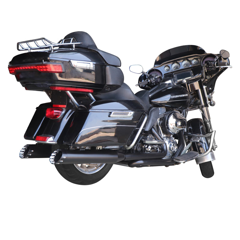 Sharkroad Harley Touring 2017-UP 4.5” Black Slip On Mufflers PRO BAFFLE