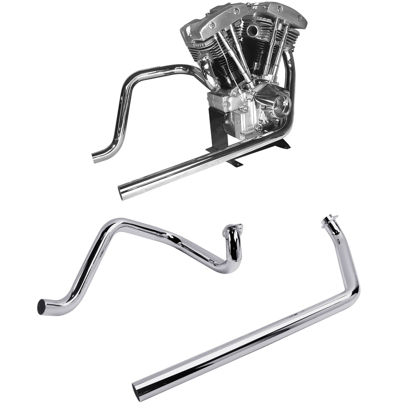 True Dual Headers for Harley Shovelhead Exhaust FL 70-84, Not for 81 FLT 5 Speed