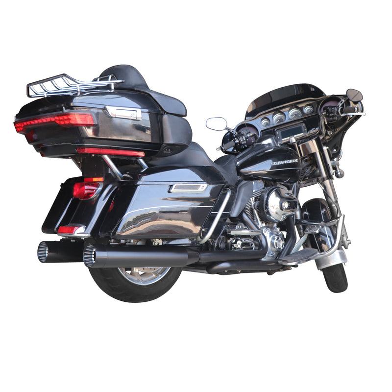 Sharkroad Harley Touring 1995-2016 4.5” Chrome Slip On Mufflers Pro-Baffle