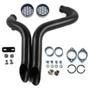 1984-UP 2" LAF Drag Pipes Wrapped Exhaust For Harley Softail Sportster 883