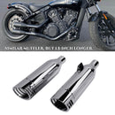 Sharkroad 4.0" Slip-on Chrome Exhaust for Indian Scout 2015-2025 – Deep V-Twin Sound