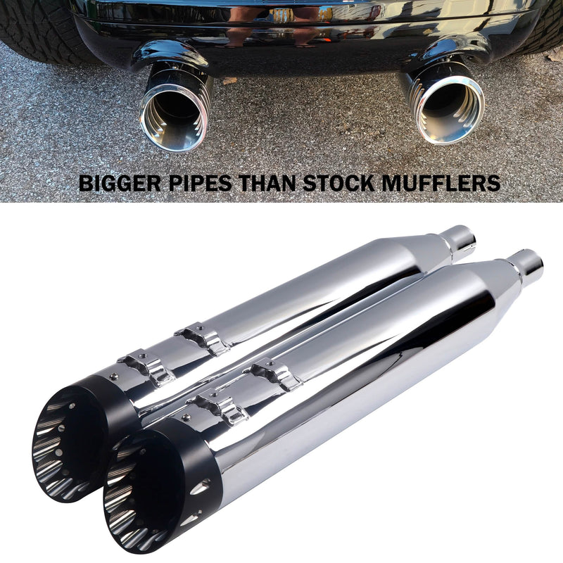 Sharkroad 4.5'' Slip On Mufflers for Harley Triglide 09-25, for Bold C
