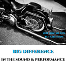 SHARKROAD 2.5" Classic TRUE-DUALS Full Exhaust System For Harley Softail 2000-2017 Models