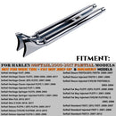 2 into 2 36 inch Fishtail True Dual Exhaust Systems for Harley Softail 2000-2017 Models