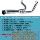 SHARKROAD 2-into-1 Exhaust for Harley Softail Exhaust Pipes, Enhance 2018-up Softail Models