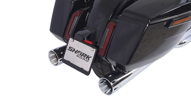 Sharkroad Harley Touring M8 2017-UP 4.5” Chrome Slip On Mufflers PRO B