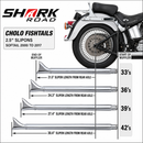 Sharkroad Cholo Fishtails System for Harley Softail 2000-2017 Models 36 inch