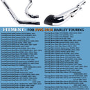 SHARKROAD 2 Into 1 Exhaust Pipes for Harley Touring 1995-2016 Full Exhaust System