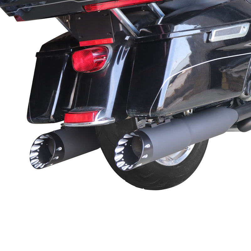 5 inch Black Slip on Mufflers for Harley Touring 1995-2024 Exhaust, Upgrading Style