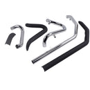 36 INCH Fishtail True Dual Black Ceramic Softail Exhaust for Heritage and Deluxe 2018-up